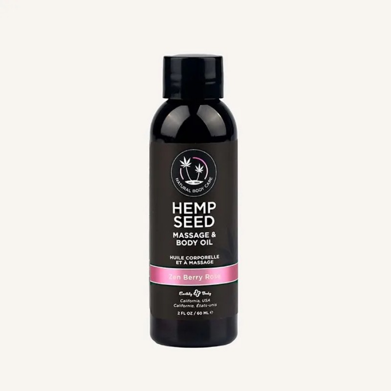 Hemp Seed Massage & Body Oil 59 ml - Zen Berry Rose